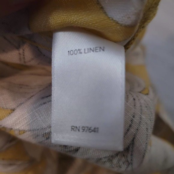 J. Jill	Love Linen Maxi Yellow Floral Tropical Maxi Dress	 -Size: S Tall - Picture 7 of 8